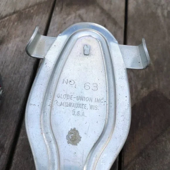 Vintage Metal Roller Skates Adjustable Ankle Strap No 63 Globe-Union Inc No Key - Picture 14 of 17